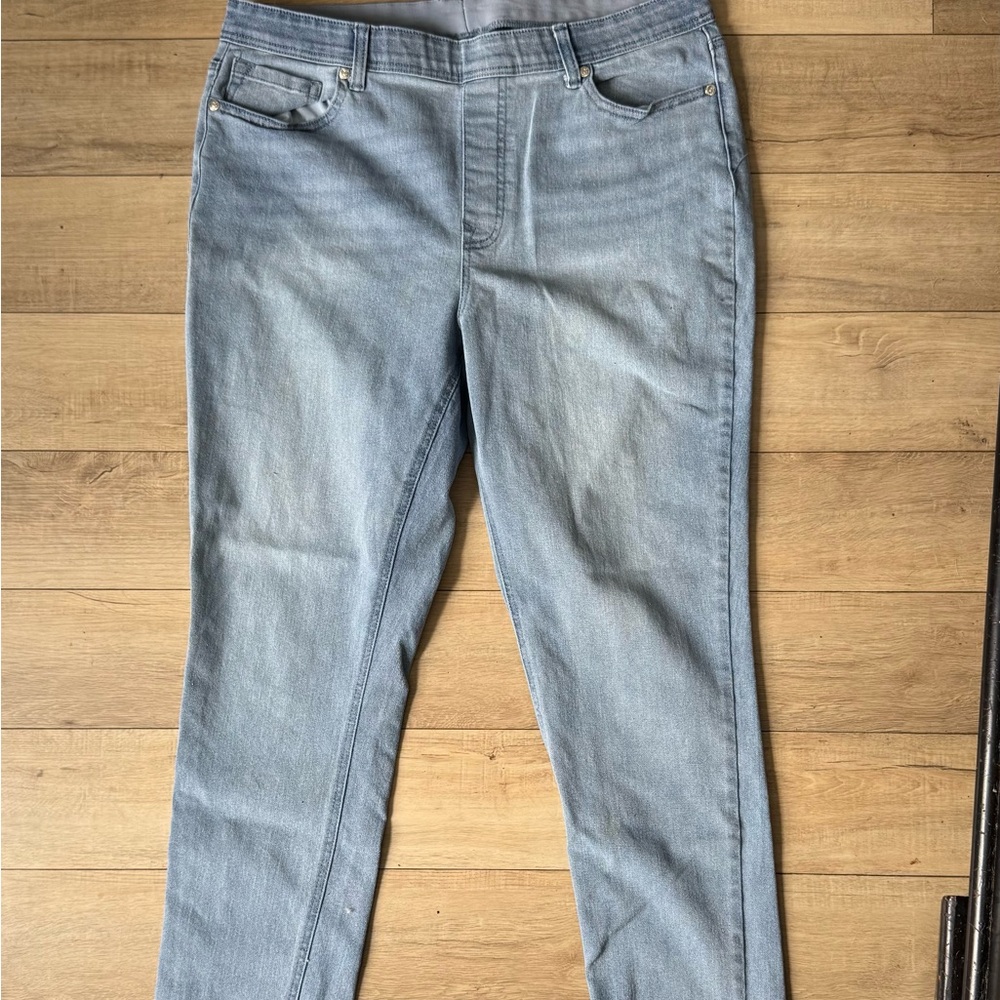 DG2 by Diane Gilman Blue Straight Leg Pull-On Jeans